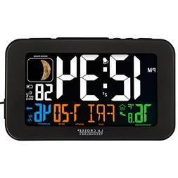 La Crosse Technology 617-1485B LED Color Alarm Clock with US