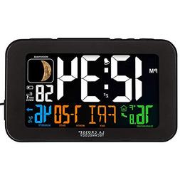 La Crosse Technology 617-1485B Atomic Color Alarm Clock with