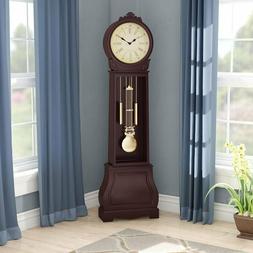 72" Floor Standing Grandfather Clock Wood Antique Vintage Ch
