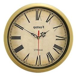 Foxtop 8 Inch Silent Non-ticking Classic Quartz Wall Clock D