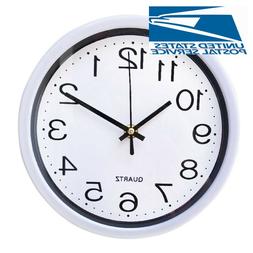 8" Modern Wall Clock Silent Non-ticking Battery Operated Rou