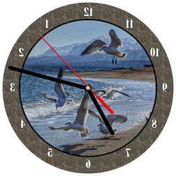 8" WALL CLOCK - Beach #SN16 Sand Shells Ocean Sea Vacation K