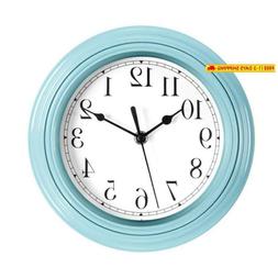 Foxtop 9 Inch Quartz Decorative Modern Clock Silent Non Tick