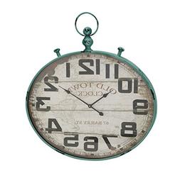 Deco 79 92226 Traditional Teal Iron and Glass Vintage Style 