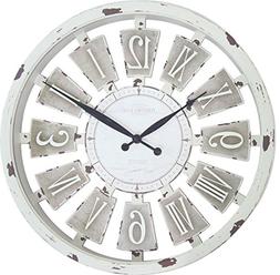 FirsTime 99679 Wall Clock, Antique White