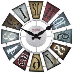 FirsTime 99681 Numeral Windmill Wall Clock, Multicolor
