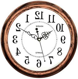 Adalene 13 Inch Large Non Ticking Silent Wall Clock Decorati