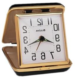 Bulova B6112 Reliable II Clock, Black Case