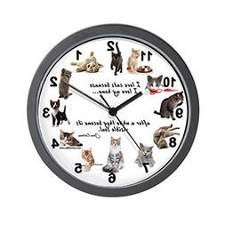 CafePress - WALL CLOCK - Cat Lovers - Unique Decorative 10" 