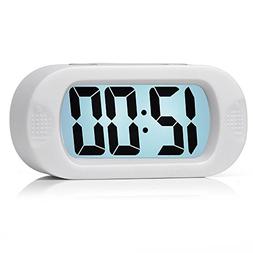 Easy to Set, Plumeet Large Digital LCD Travel Alarm Clock wi