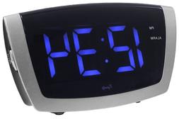 Equity by La Crosse 75904&nbsp; LED Blue Digit Alarm Clock with 