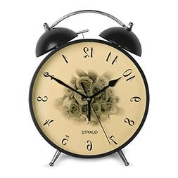 Silent Non Ticking Sweep Second Hand Analog Quartz Bedside D