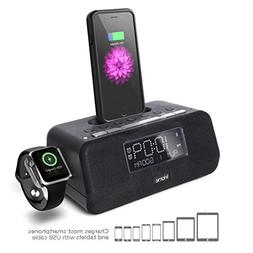 Ihome - Fm Docking Dual-alarm Clock Radio With Apple Watch C