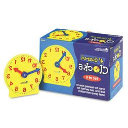 Learning Resources Gear Clock, 4 Inch, Set of 6