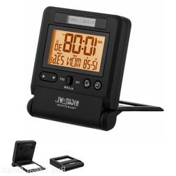 Marathon Atomic Travel Alarm Clock with Auto Back Light Feat