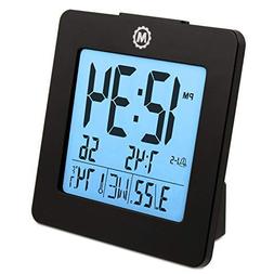Marathon CL030050BK Digital Alarm Clock with Day, Date, Temp