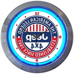 Neonetics Jeep The American Legend Clock, 15 Inch Diameter w