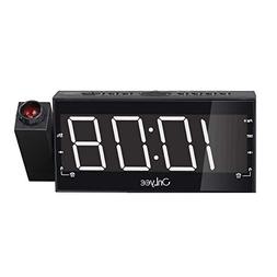 OnLyee Projection Clock, AM FM Radio Alarm Clock, Bedroom De