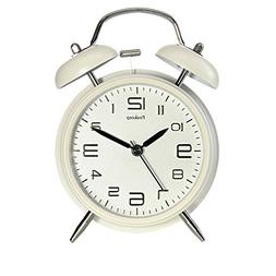 Peakeep 4" Twin Bell Alarm Clock with Stereoscopic Dial, Bac