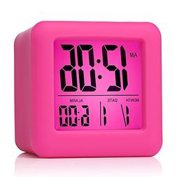 Plumeet Easy Setting Digital Travel Alarm Clock with Snooze,