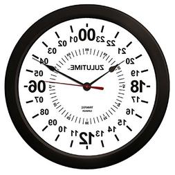 Trintec 14" 24 Hour Military Wall Clock in White ZT24HR14-W