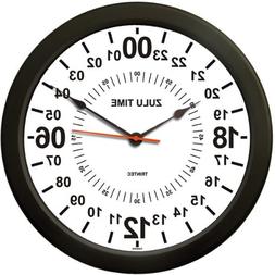 Trintec 24 HOUR MILITARY TIME SWL ZULU TIME 24HR WALL CLOCK 