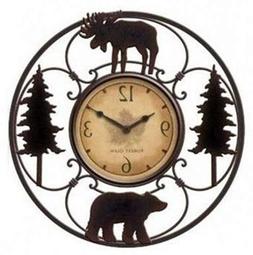 Wildlife Wire Wall Decoractive Clock 11" Total Diameter, 6" 