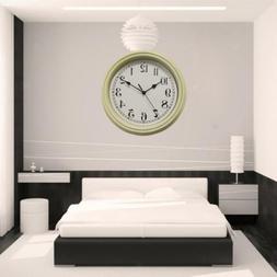 AA Battery Operated Easy Read -Analog Wall Clock -for Home o