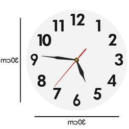 Acrylic Unusual Backwards Wall Clock Decoration Anti Clockwi