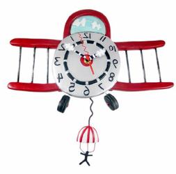 Allen Designs Airplane Jumper Pendulum Wall Clock