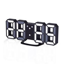 EVILTO 3D Digital Alarm Clock+ Charging Plugs,Modern Night L