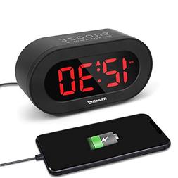 REACHER Small LED Digital Alarm Clock with Simple Operation,