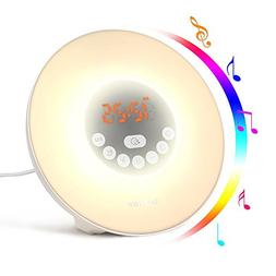 Alarm Clock, Digital LED Wake Up Light Sunrise Alarm Clock f