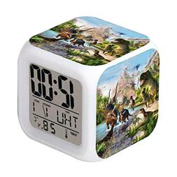 Cointone LED Alarm Clock Dinosaur Jurassic Design Creative D