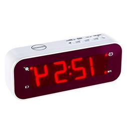 Timegyro LED Alarm Clock Easy Setting and Battery Operated O