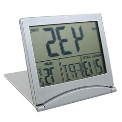 Che-good Digital Alarm Clock - Silver Foldable Battery Suppl