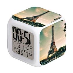 Cointone Led Alarm Clock Paris Eiffel Tower Design Creative 