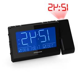 Magnasonic Alarm Clock Radio with Time Projection, Auto Dimm