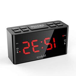 Alarm Clock Radios, Digital AM FM Alarm Radio Clock with LED