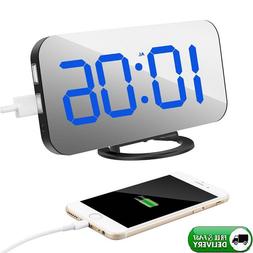 Alarm Clock with Dual USB Charging Port for Home Decor Bedro