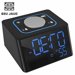 Alarm Clock with USB Charger FM Radio Clock, Digital LED Dis