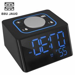 Alarm Clock with USB Charger,FM Radio Clock,Digital LED Disp
