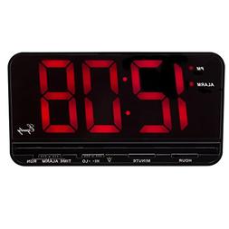 X-Large 3" LED Alarm Desk Digital Alarm Clock with Snooze Bl