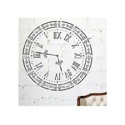 ALICE CLOCK Shabby Chic Vintage Furniture Wall Floor Stencil