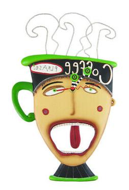 Allen Designs Coffee Please Pendulum Wall Clock