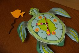 Allen Designs "Sup Dude? Whimsical Turtle Pendulum Wall Cloc