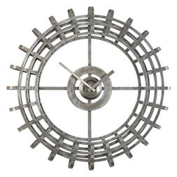 Uttermost Alphonse Silver Industrial Wall Clock