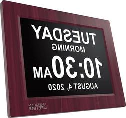 American Lifetime - Day Clock - Extra Large Impaired Vision 