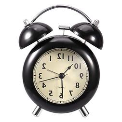 HANSLIN Analog Alarm Clock,Black