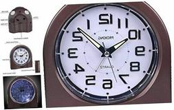 Analog Alarm Clock for Bedroom Seniors 5" Large Display Easy